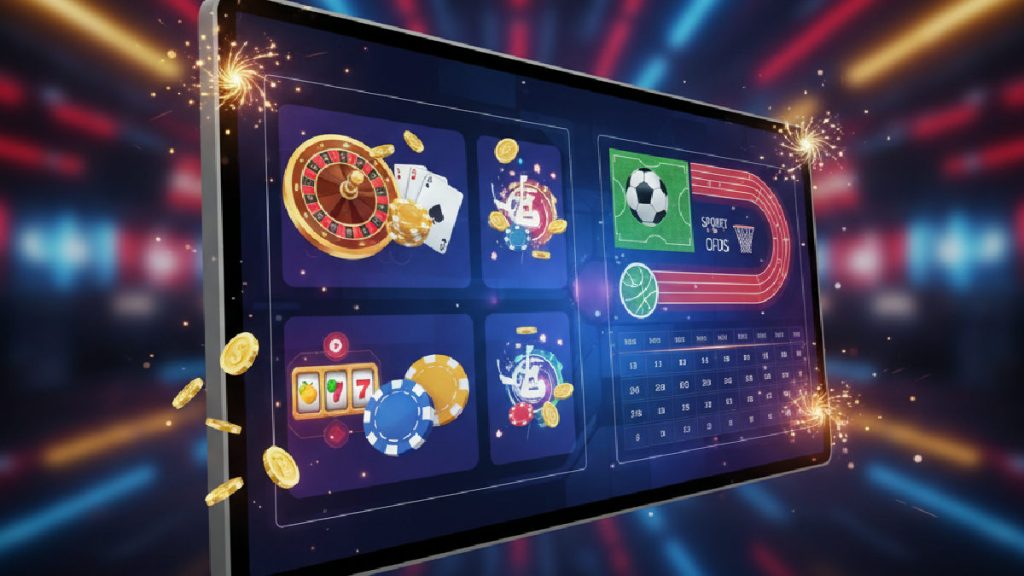 2026 yılında en iyi bonus veren oyun sitelerini gösteren dijital arayüz görseli.