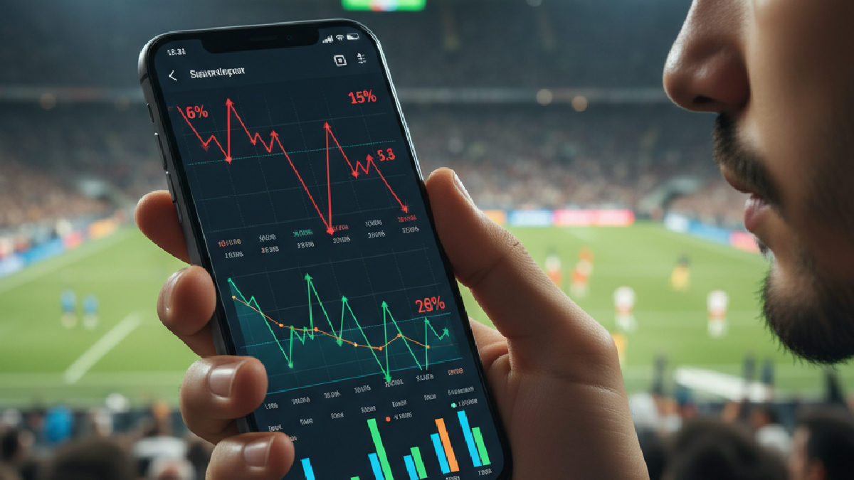 Online bahis platformlarında düşen oranları takip eden bir kullanıcının ekran görüntüsü.