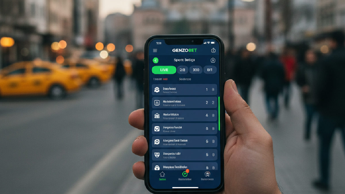 Genzobet mobil uygulaması üzerinden canlı bahis oynayan bir kullanıcı.